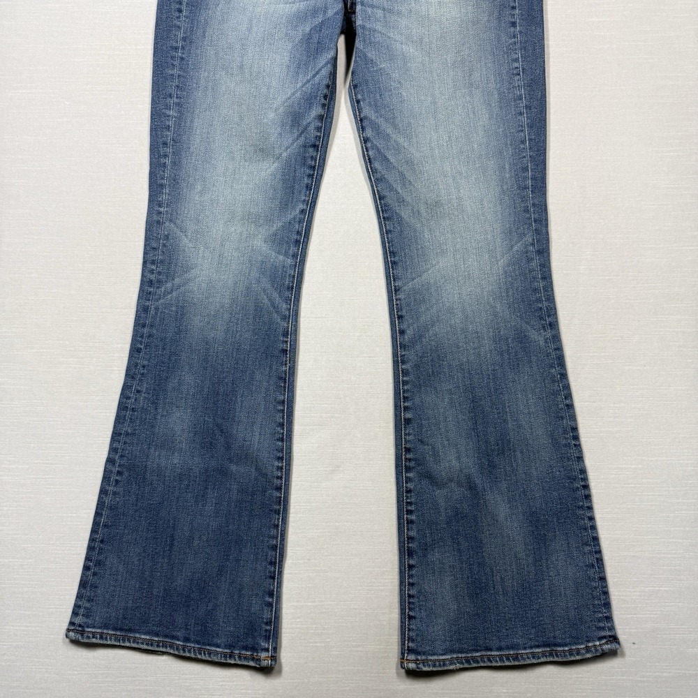 American Eagle Kick Boot Jeans Women 12 Stretch‎ Vintage Distressed Look - Picture 3 of 16